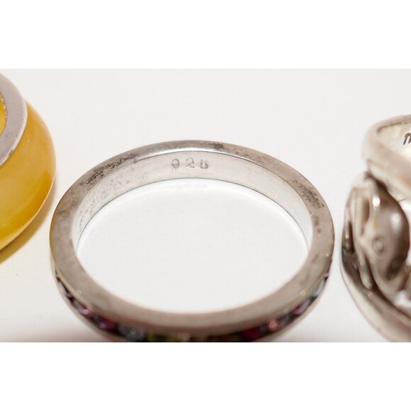 925 Sterling Silver Ring Lot Size 6-8.5 - Picture 9 of 12